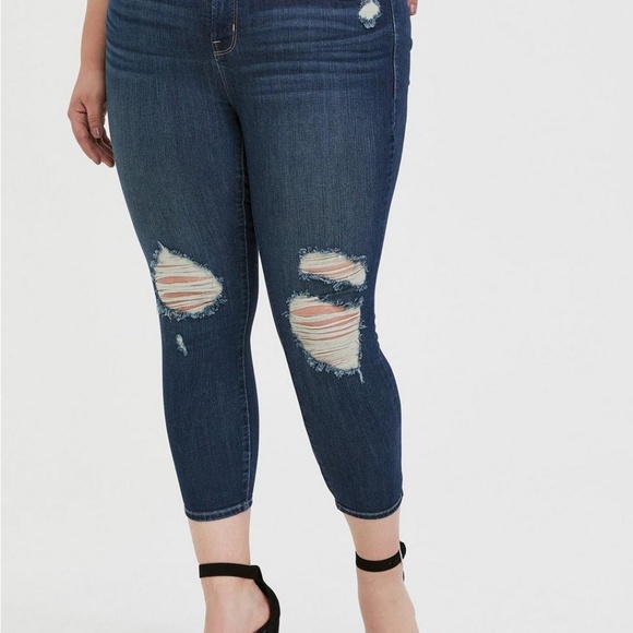 Torrid Crop Skinny High-Rise Jean - Plus Size 16 - Picture 2 of 12
